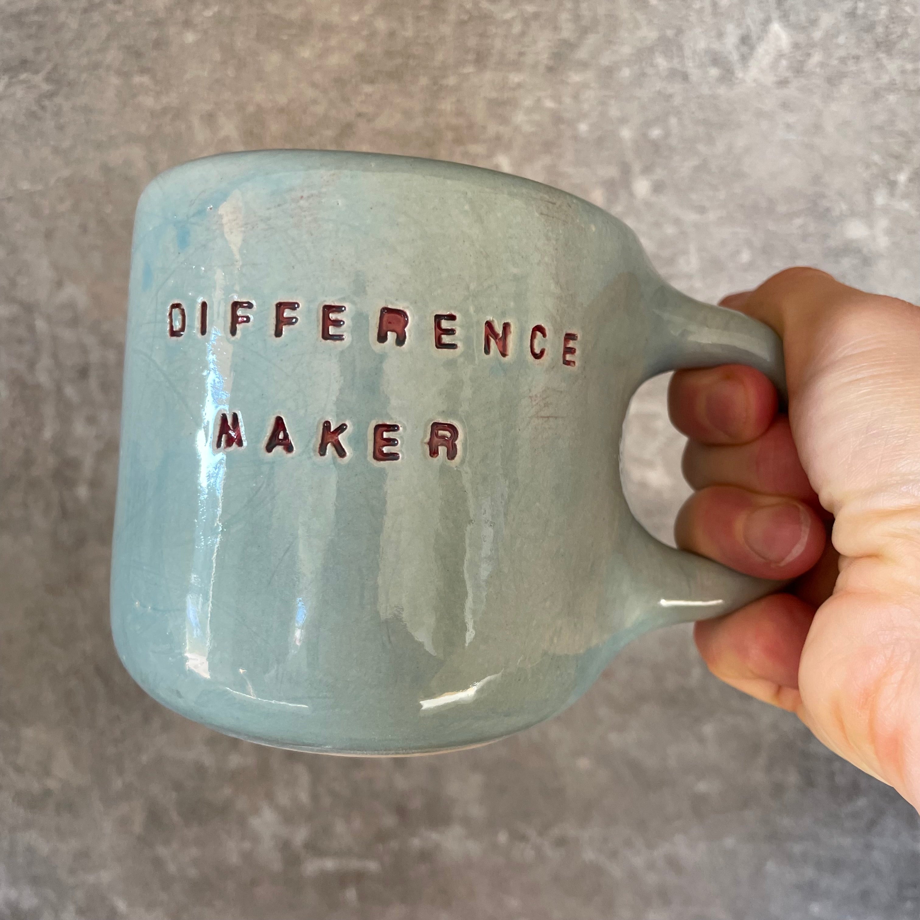 Mėlynas didelis puodelis DIFFERENCE MAKER