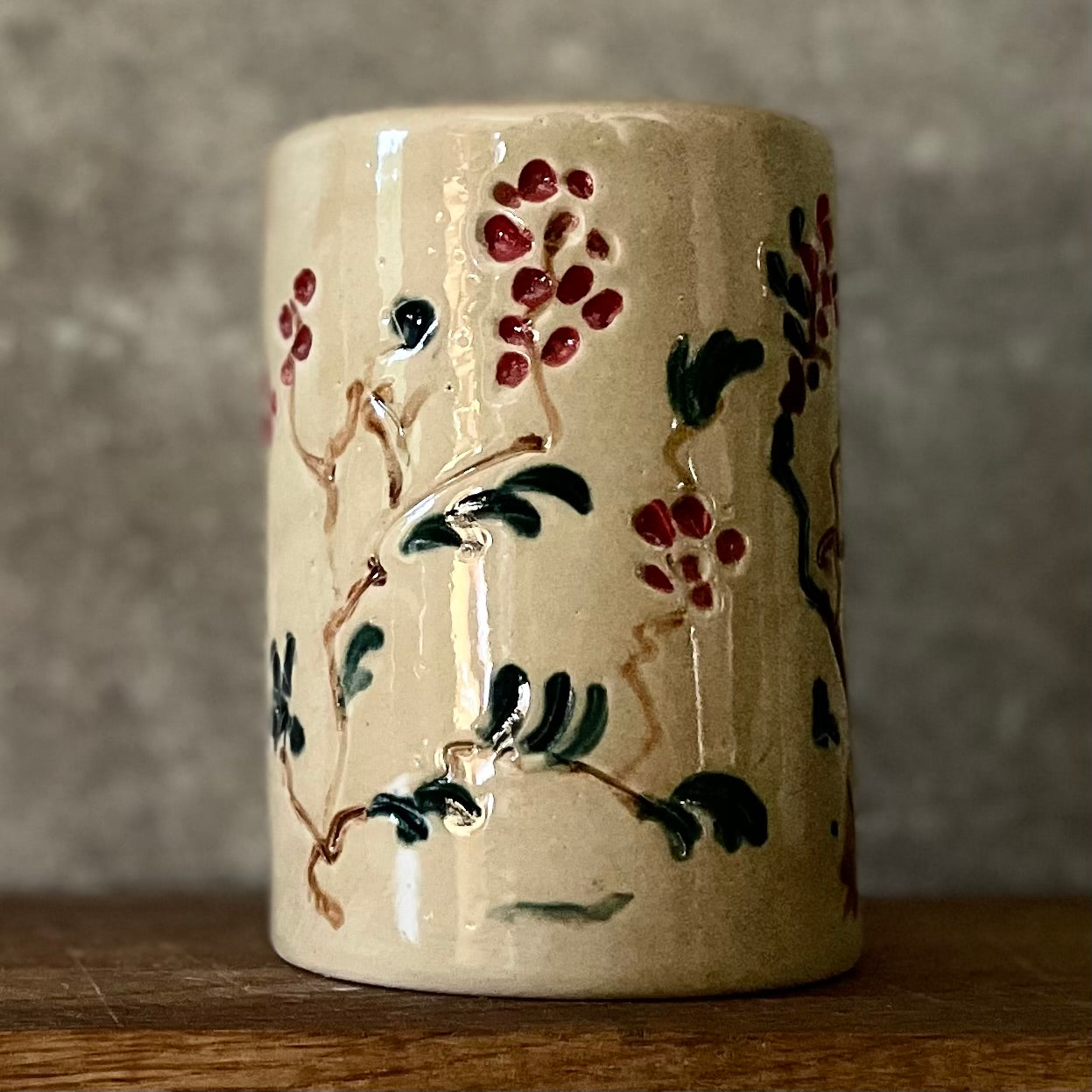 Big floral mug without handle