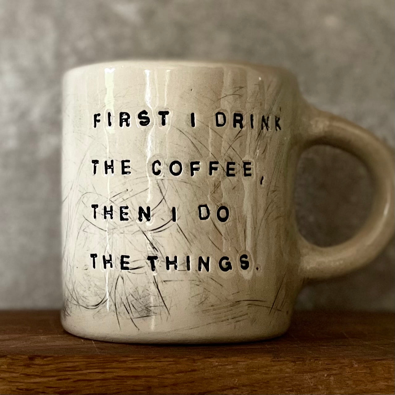 Jumbo big mug with unfriendly cat