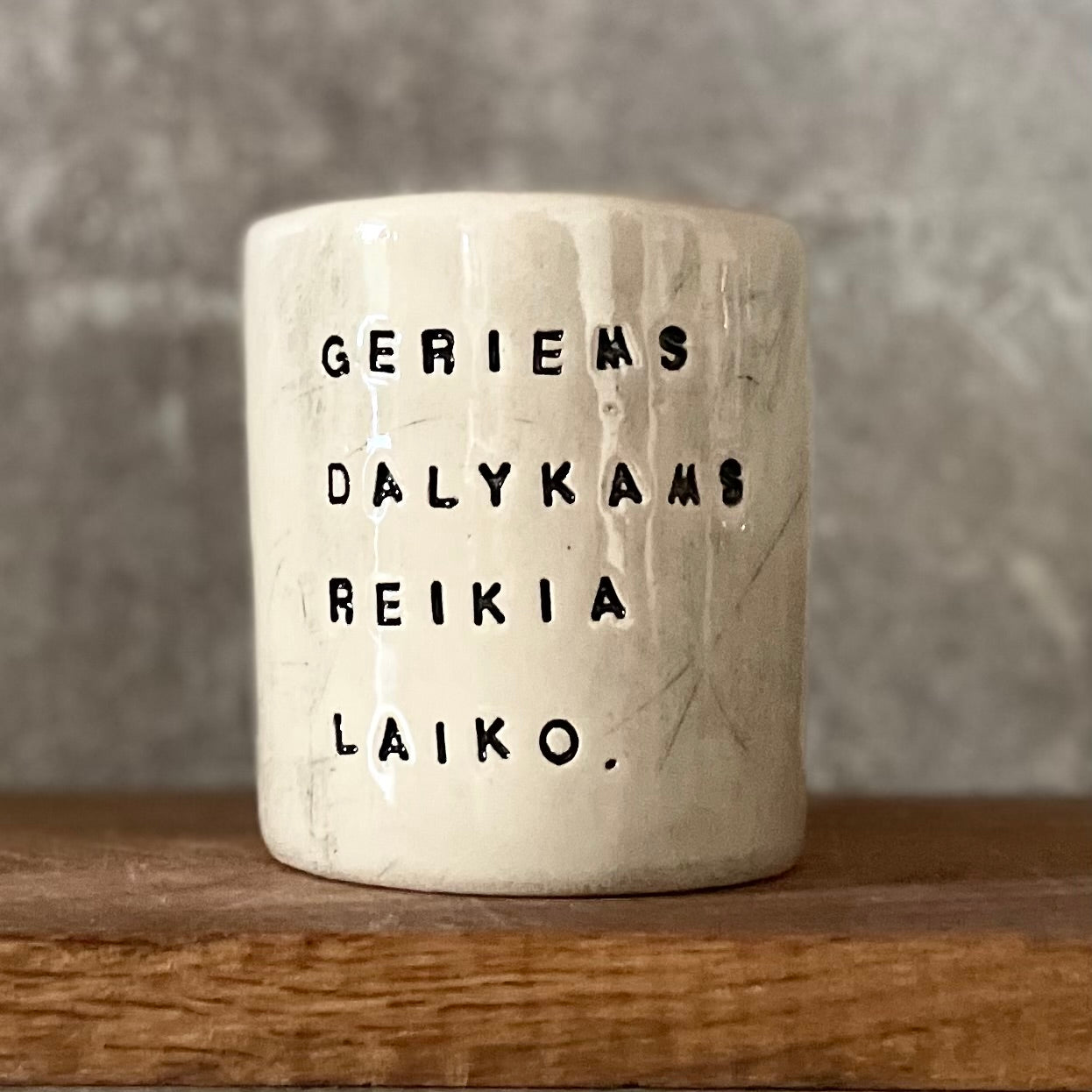 Ceramic mug about good things
