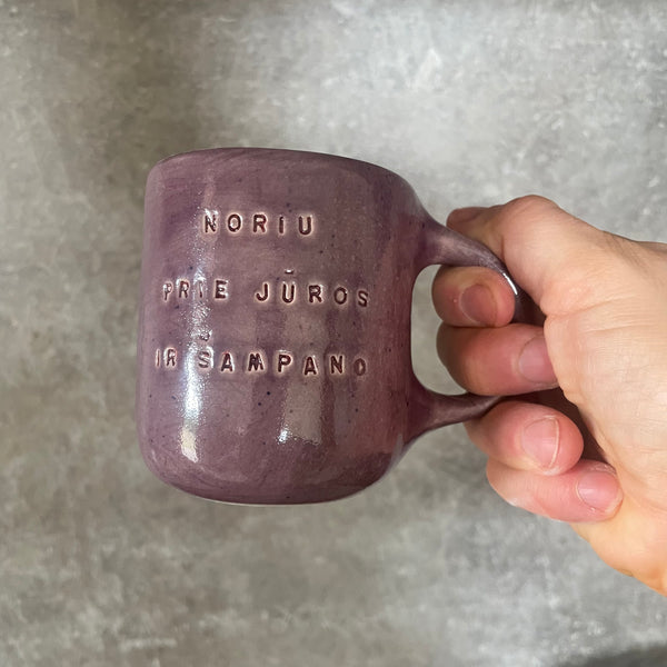 Violetinis mažas puodelis NORIU ŠAMPANO