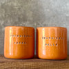 Lovely bright orange mugs with Italian love words