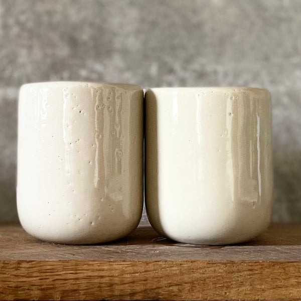 Set of two moody espresso mugs