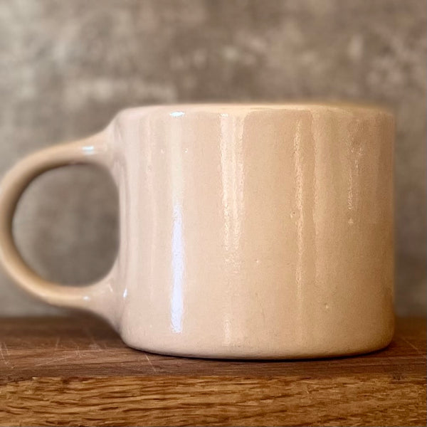 Flat mug with prosecco saying