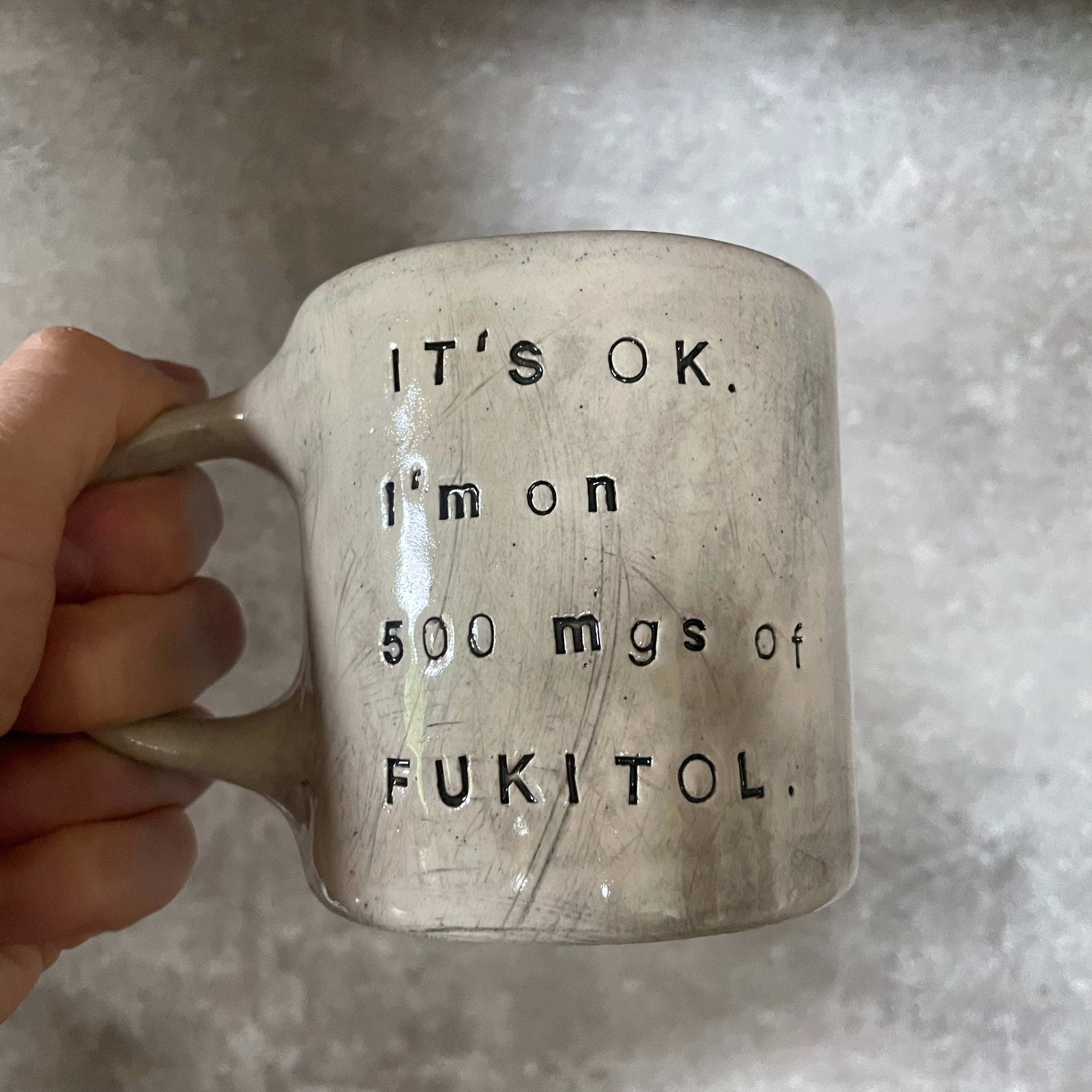Sarcastic mug about inner peace