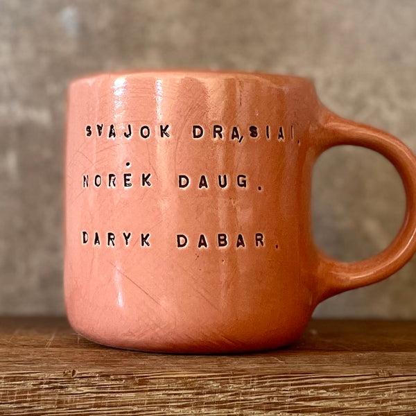 Red inspirational mug