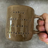 Brown mug with wishes