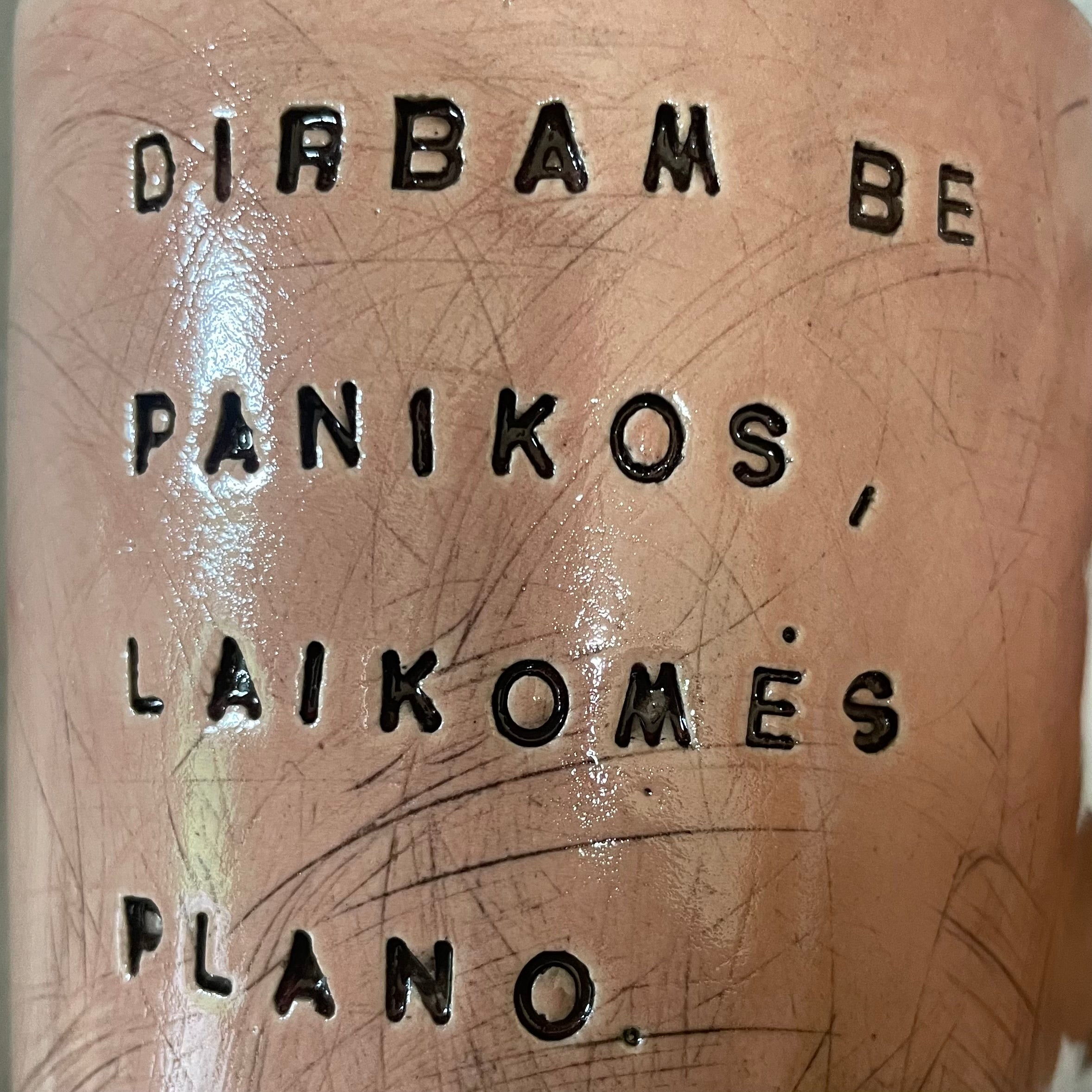 Ultra jumbo pink big mug with words about work