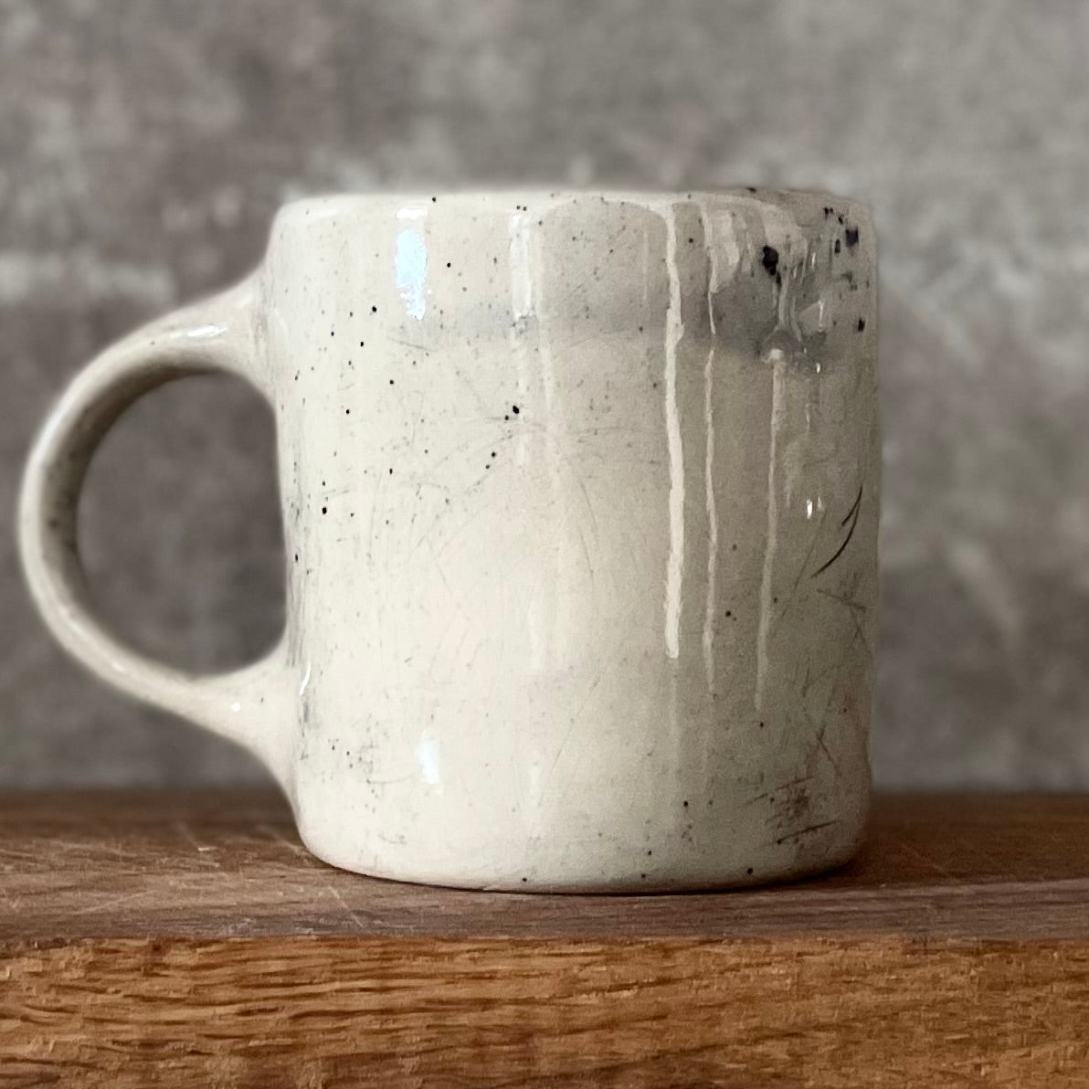 Ceramic mug about time and life