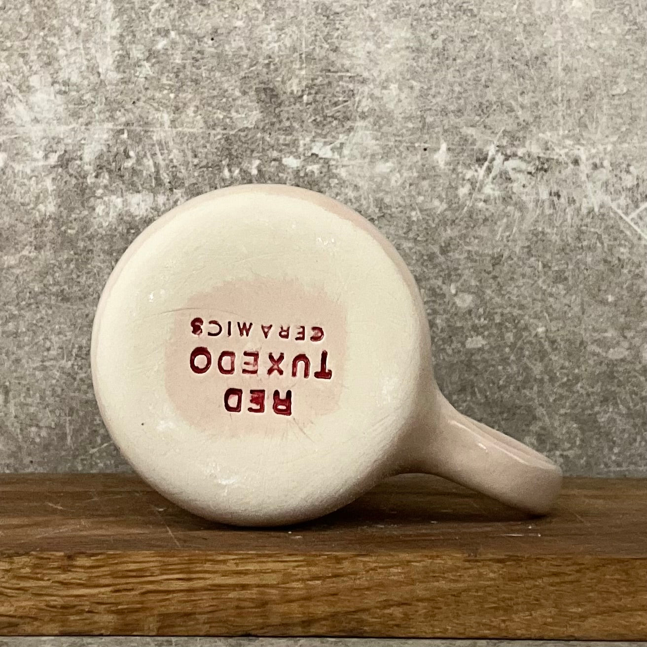 Pink handmade mug for her