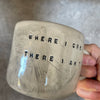 Ceramic mug with artist quote