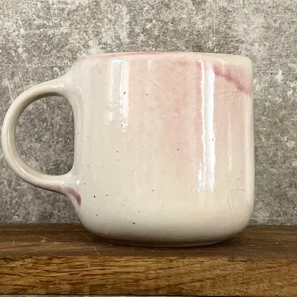 Big irregularly pink mug KELKIS BUČKIS
