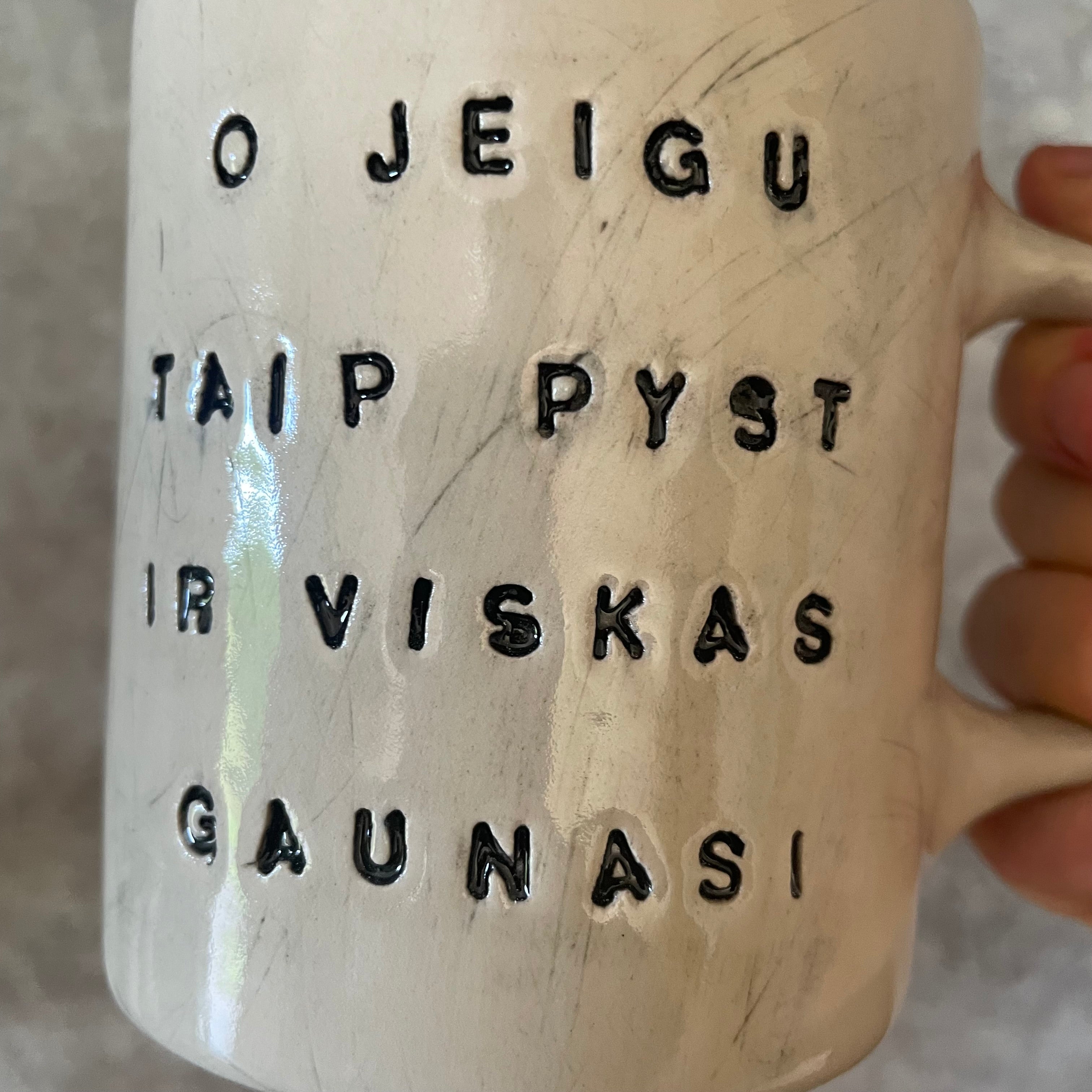 White mug GAUNASI