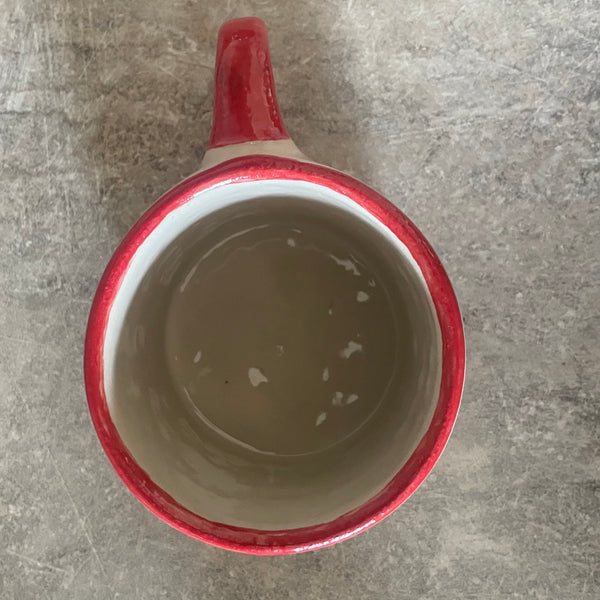 Puodelis su raudona rankena SKANIOS KAVELĖS