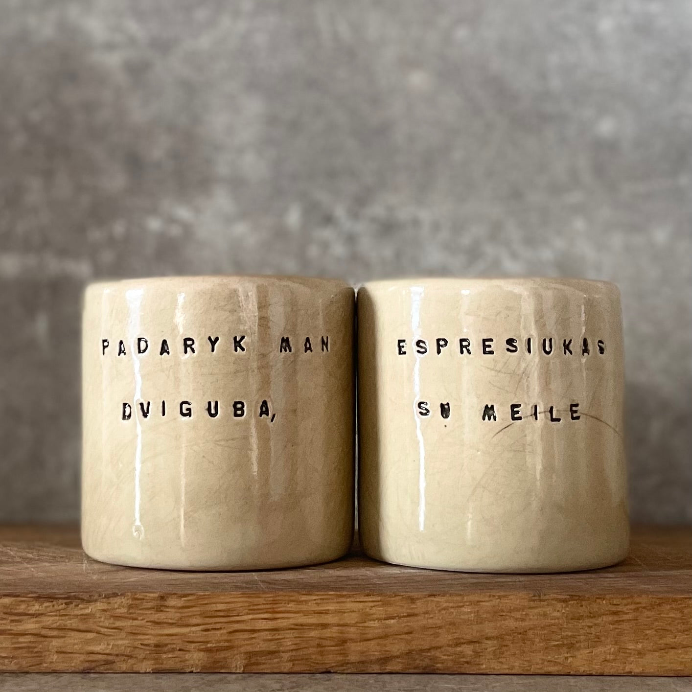 Set of two lovely espresso mugs
