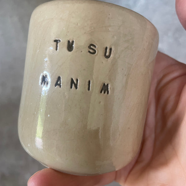 Du maži puodeliai "Tu su manim" "Aš su tavim"