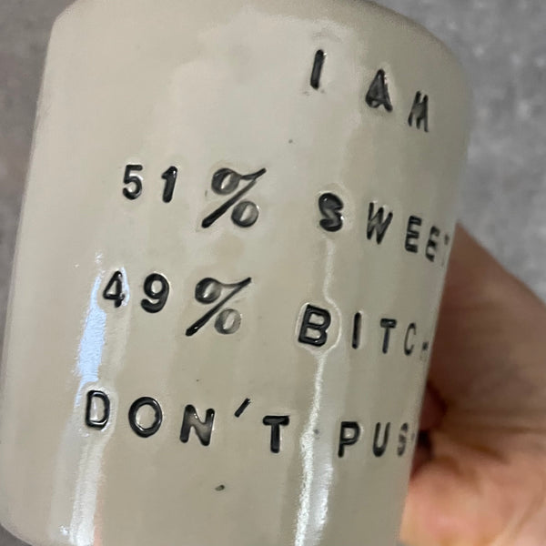 White mug with sweetheart saying