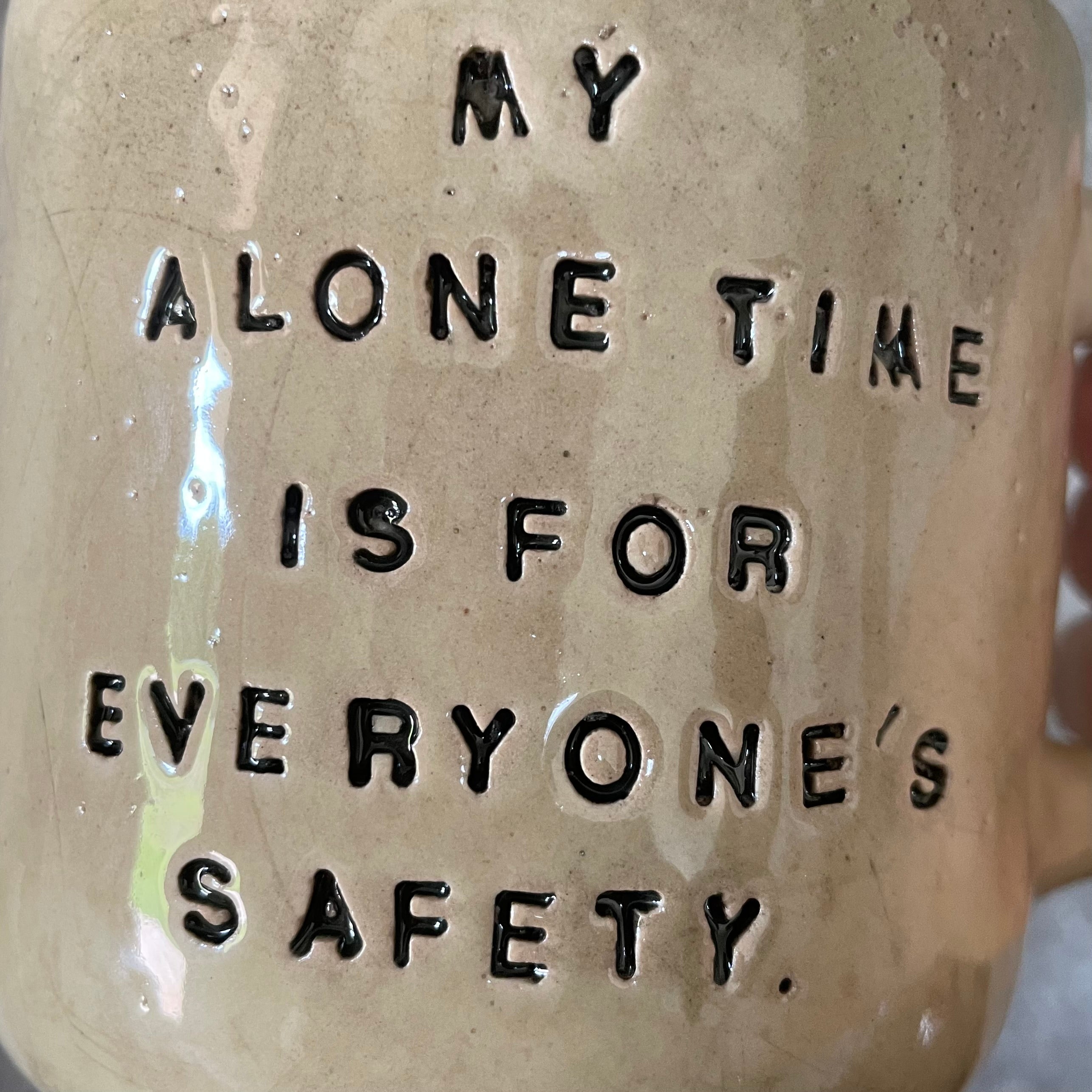 Large mug with text