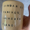 Yellow big tumbler mug with saying about work