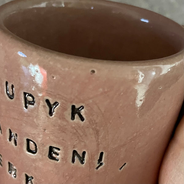 Pink funny mug about champagne