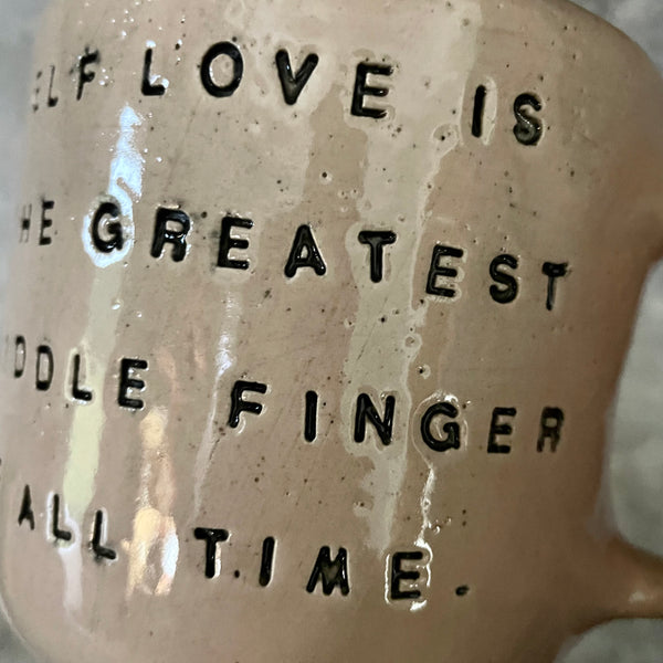 Big and heavy self love mug