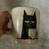 Jumbo big mug with unfriendly cat