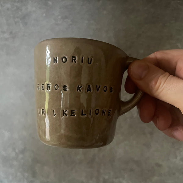 Small mug with words