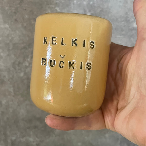 Yellow mug KELKIS BUČKIS
