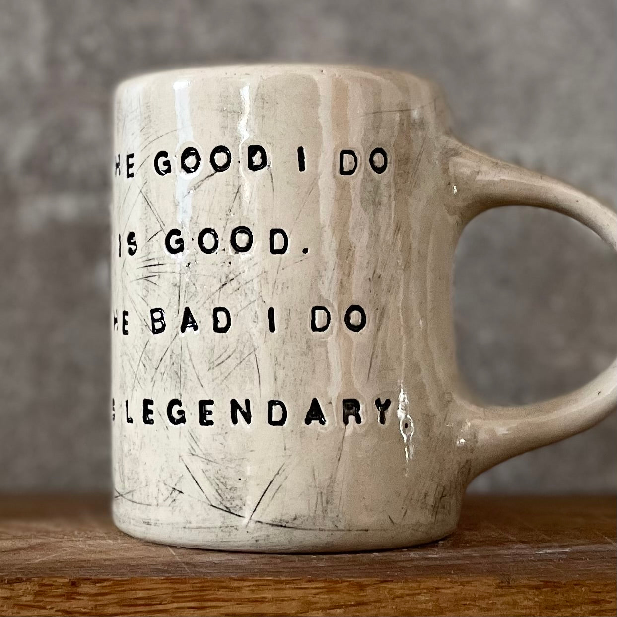 Stoneware mug about LEGENDRAY BAD