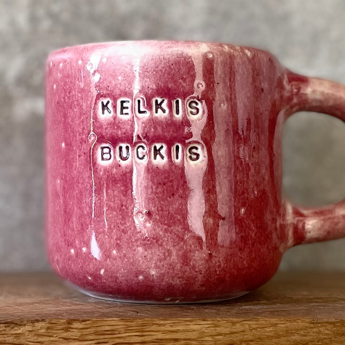 Big pink mug KELKIS BUČKIS