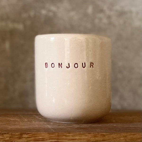 Mažas puodelis "Bonjour"