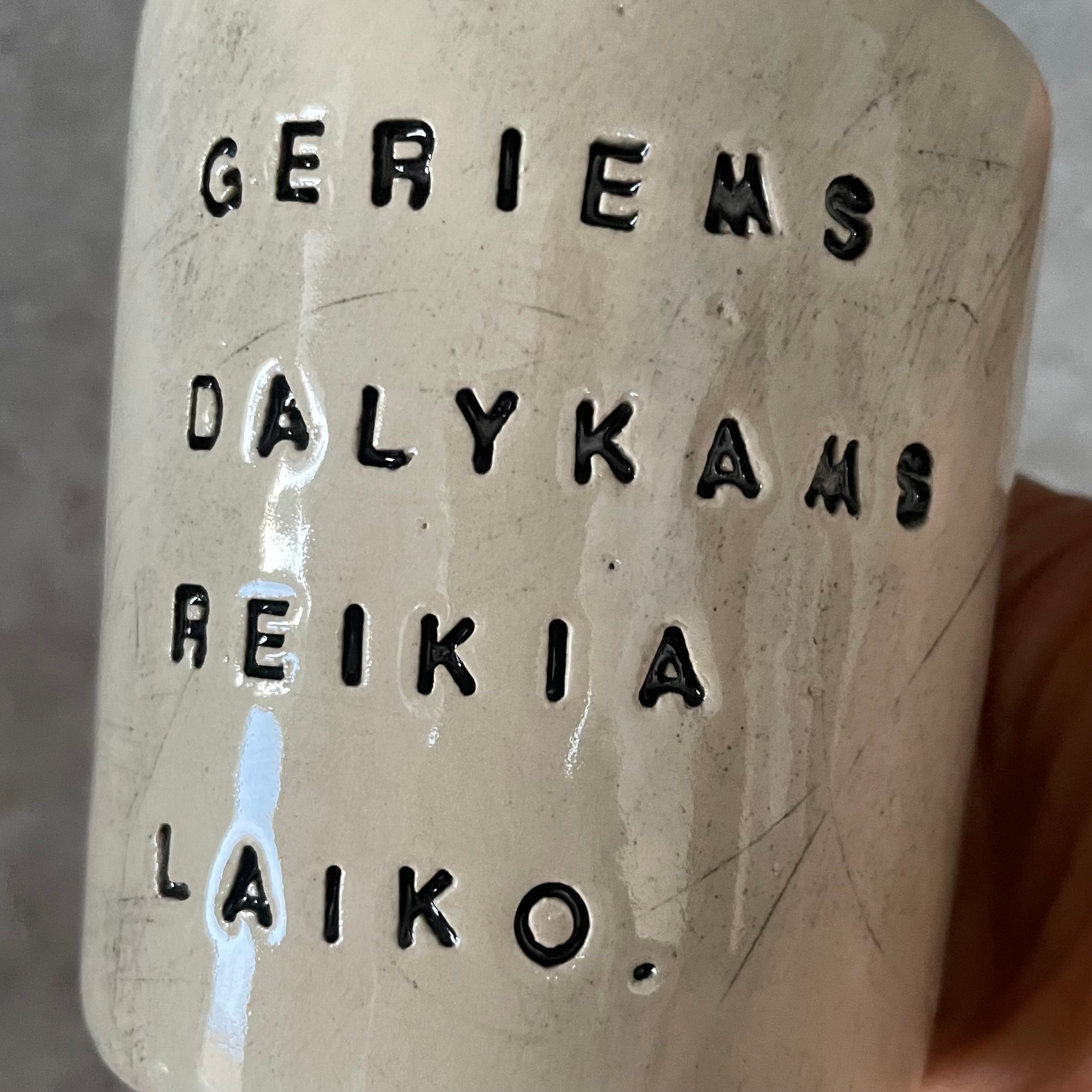 Ceramic mug about good things