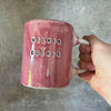Irregularly pink mug KELKIS BUČKIS