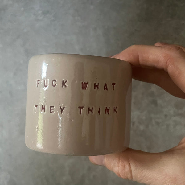 Small thoughtful espresso mug