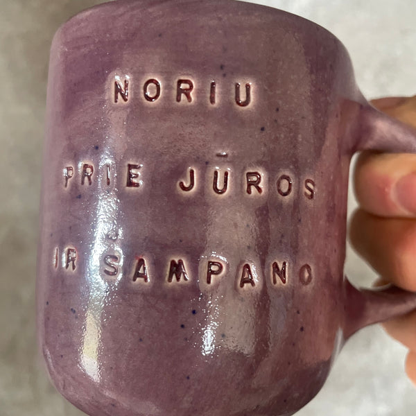 Violetinis mažas puodelis NORIU ŠAMPANO