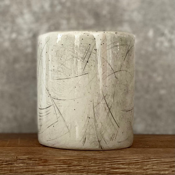 Speckled mug with lovely saying