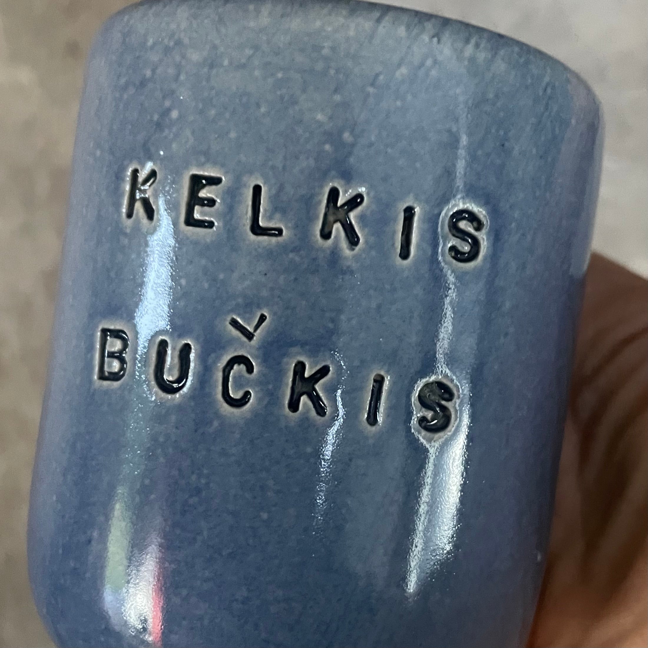 Deep blue mug KELKIS BUČKIS 150 ml