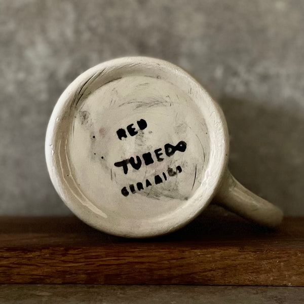 Jumbo big mug with unfriendly cat