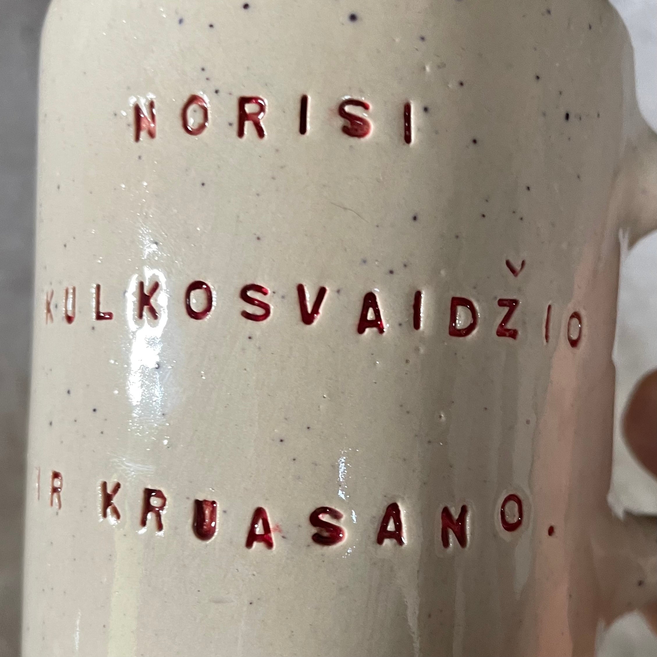 Lovely set of speckled mugs