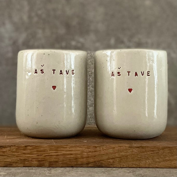 A pair of espresso mugs for Love