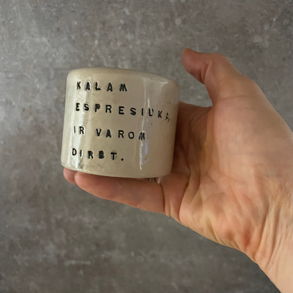 Small espresso mug about work
