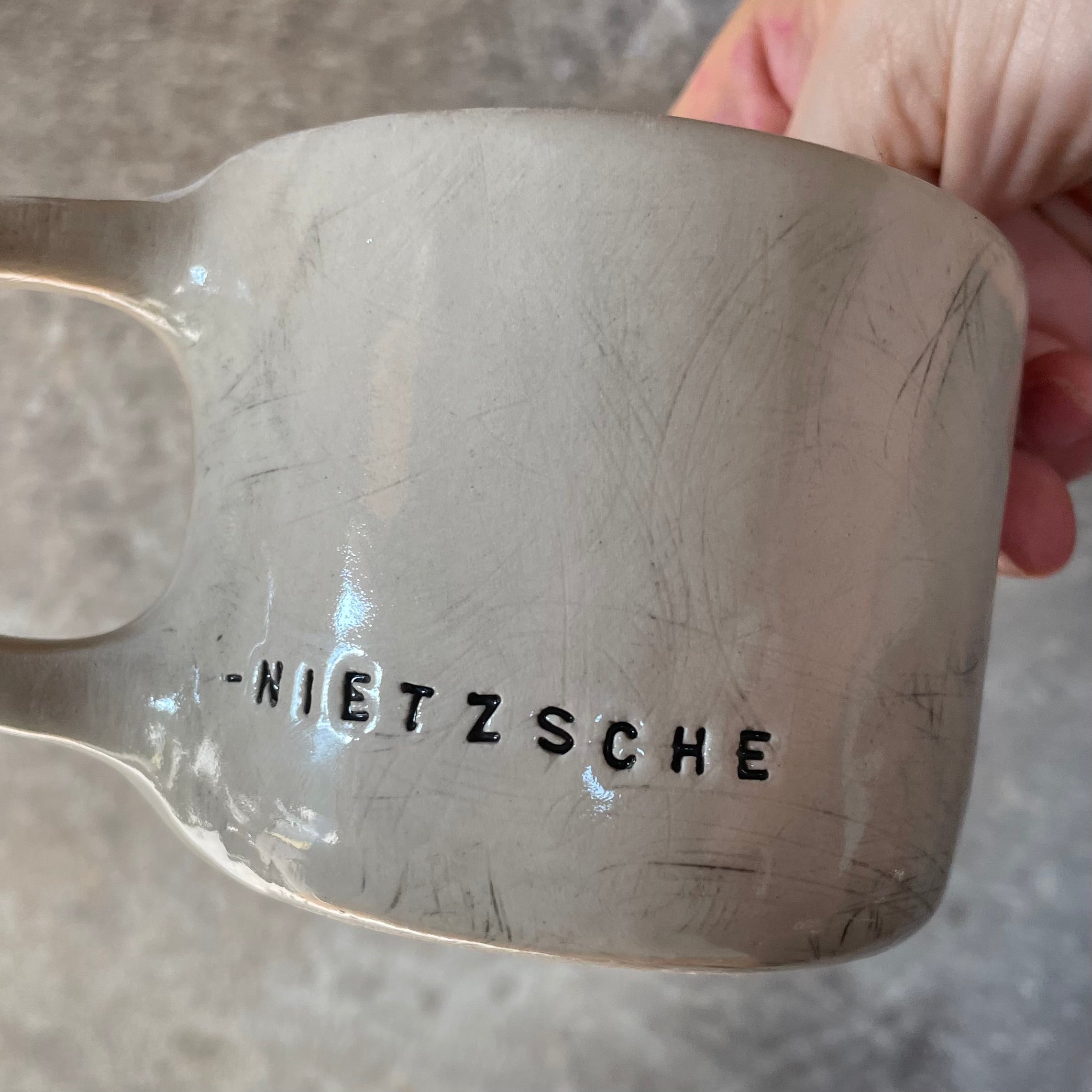 Mug with quote about music
