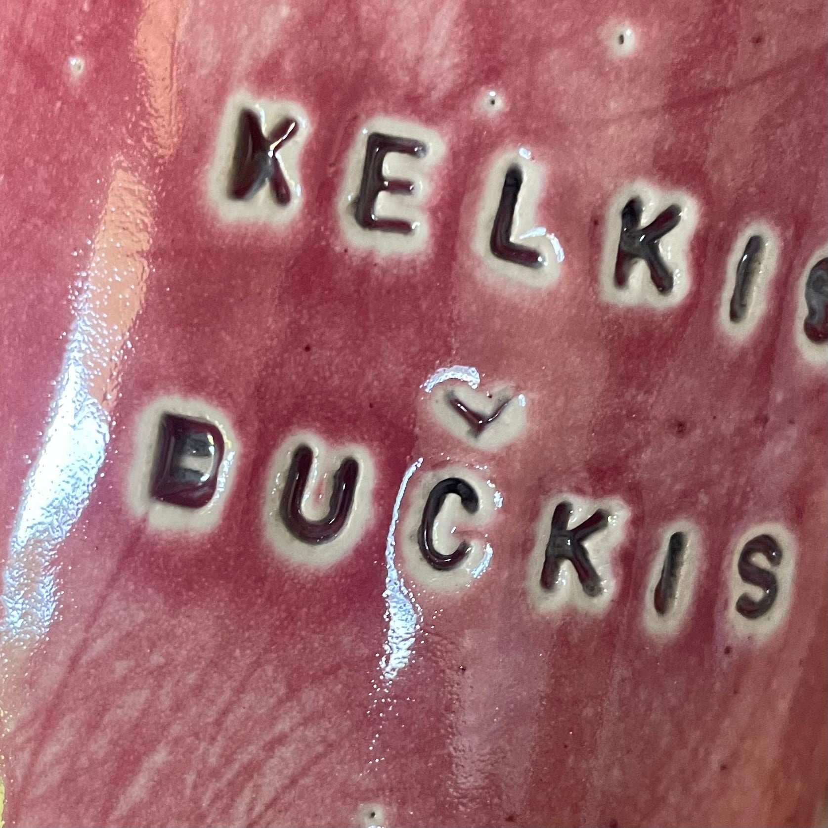 Irregularly pink mug KELKIS BUČKIS