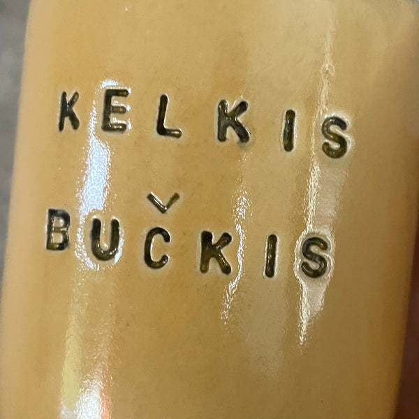Yellow mug KELKIS BUČKIS