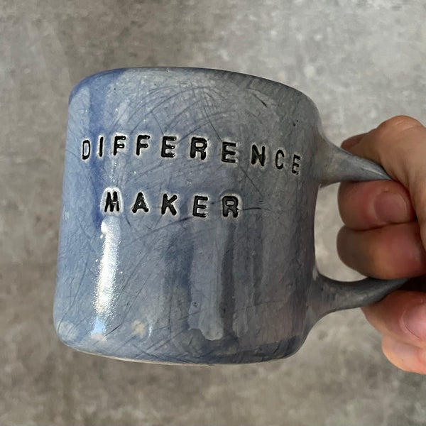 Blue mug DIFFERENCE MAKER