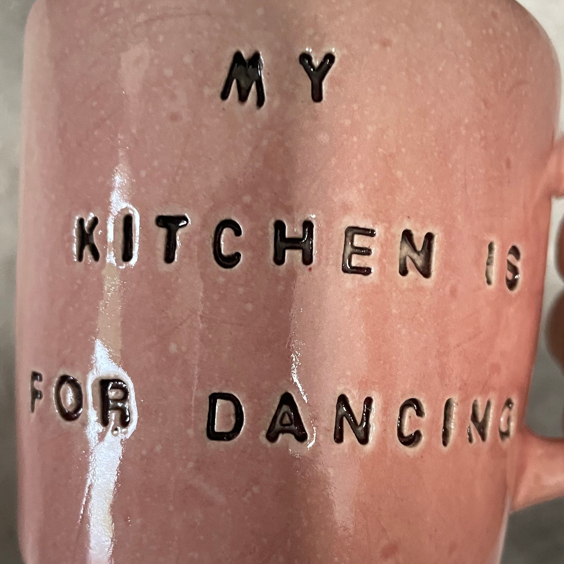 Pale pink mug with funny saying