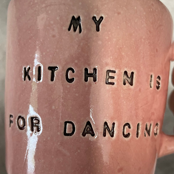 Pale pink mug with funny saying