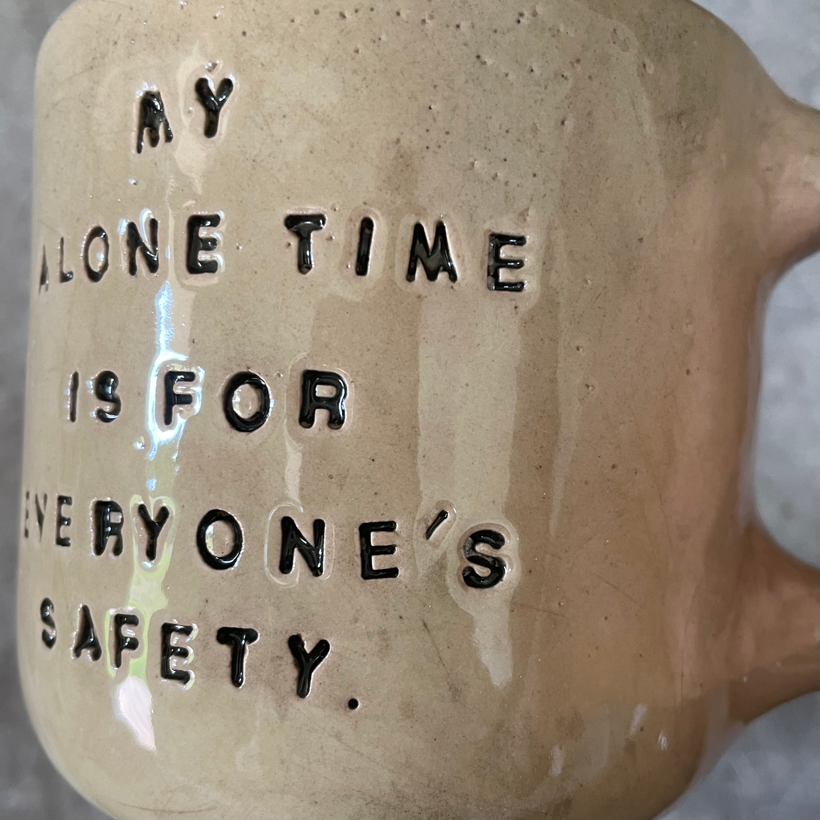 Large mug with text