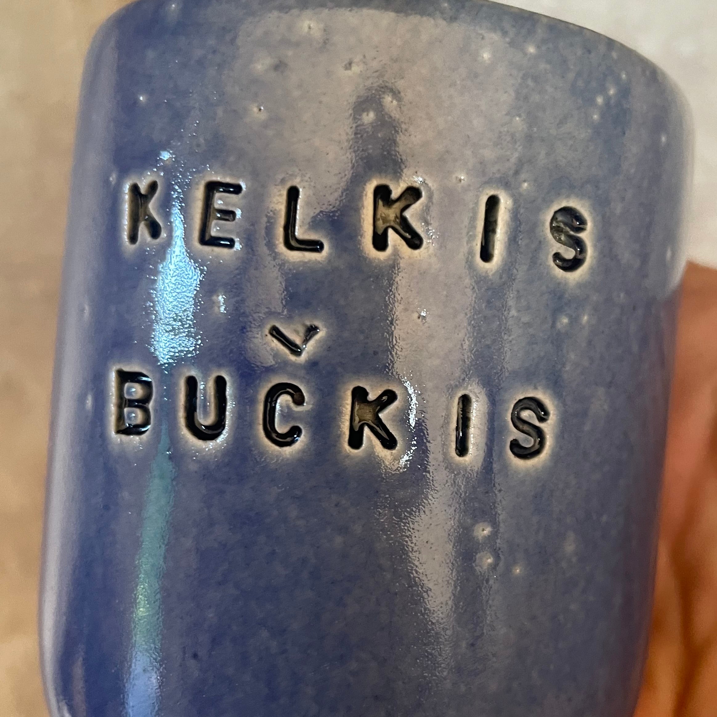 Deep blue mug KELKIS BUČKIS 150 ml
