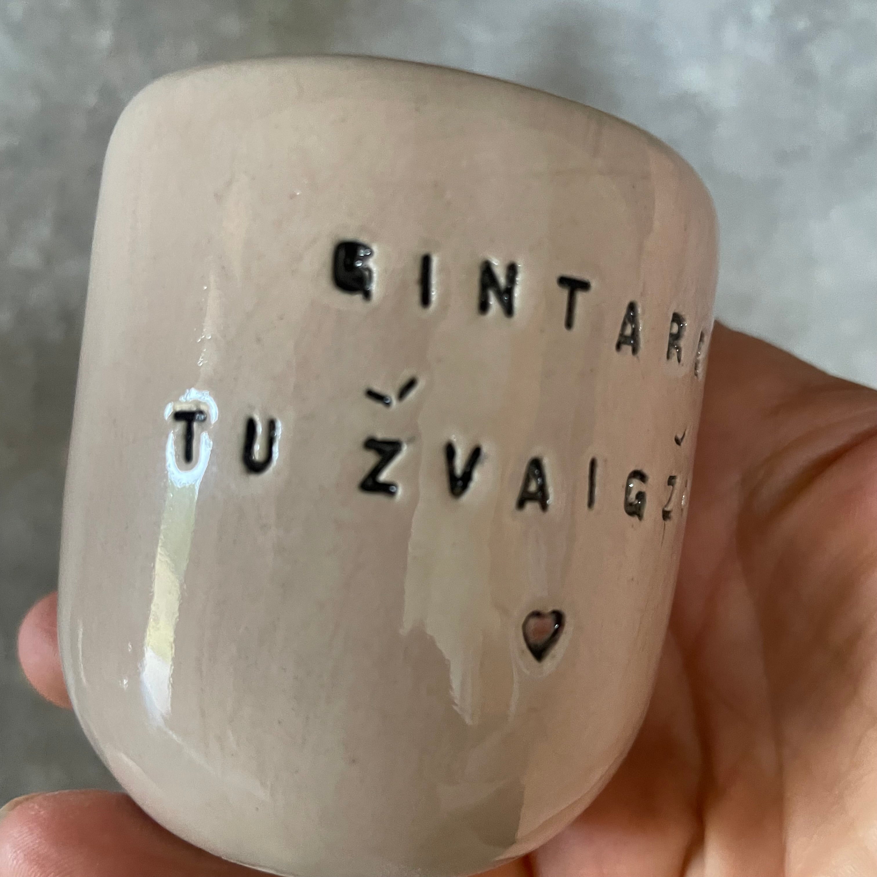 Mažytis puodelis Gintarei